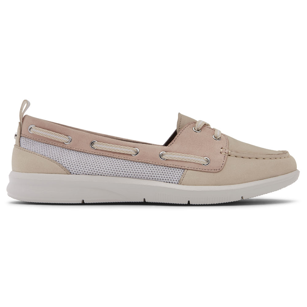 Sapatos De Vela Rockport Mulher Rosa - Ayva Washable - 51740FBMG